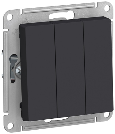 Выключатель клавишный Schneider Electric AtlasDesign, карбон
