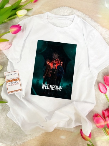 Футболка Венсдей Ксавье Тайлер Wednesday Xavier Tyler TMH_TREND.KZ белый
