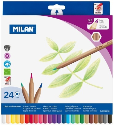 Цветной карандаш MILAND форма шестигранная 24 шт