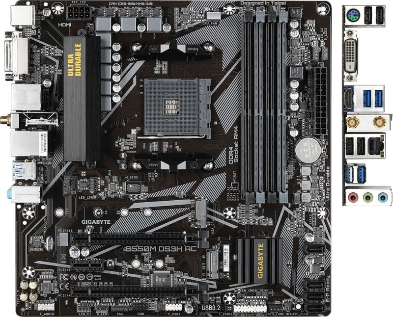 Материнская плата GIGABYTE B550M DS3H AC