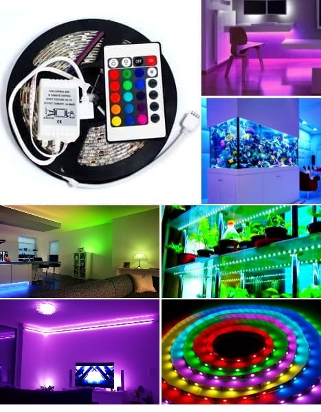 Светодиодная лента LED Power белый, дневной, желтый, зеленый, красный, розовый, синий, теплый белый, ультрафиолетовый, холодный белый 5 м