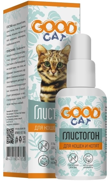 Средство GOOD CAT Глистогон от гельминтов для кошек и котят 50 мл