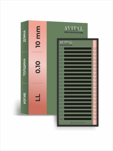Avital единичные L+ 0.10 мм черный 10 мм