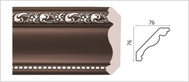 DECOR-DIZAYN пластик Хай Тек Серебро, 2400х76х76 мм