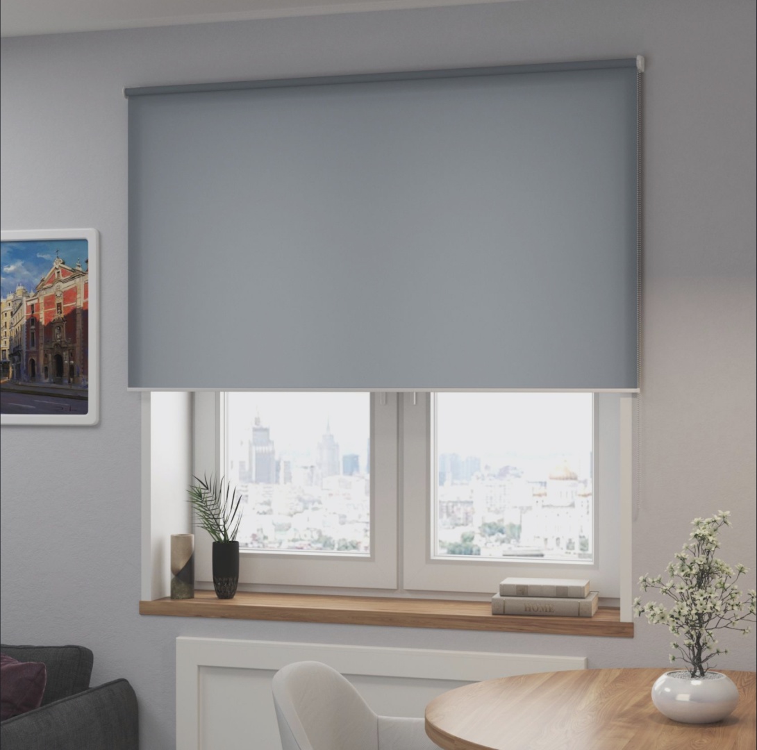 Ролл-шторы Elitehome P-1080 серый 130x160 см