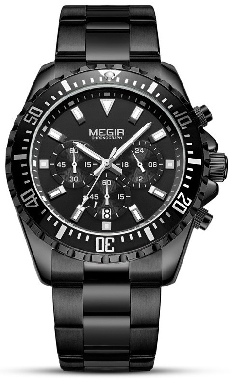 Кварцевые MEGIR MS2064G-BK-1 нержавеющая сталь