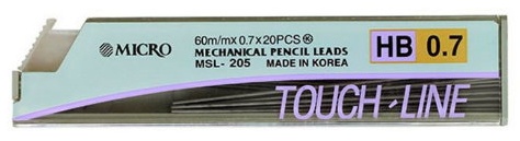 Грифель Micro MSL-205, HB, 20 шт, 0.7 мм