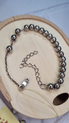 AQUAMARINE 74504.5 длина 17 см, вес 8.3 г серебро, плетение якорное