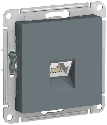 Телефонная розетка Schneider Electric K060 ATLASDESIGN ATN000781, серый