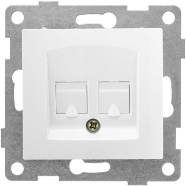 GUSI Bravo механизм розетки компьютерной и телефонной RJ45, RJ12 скрытая установка С10КТ-001