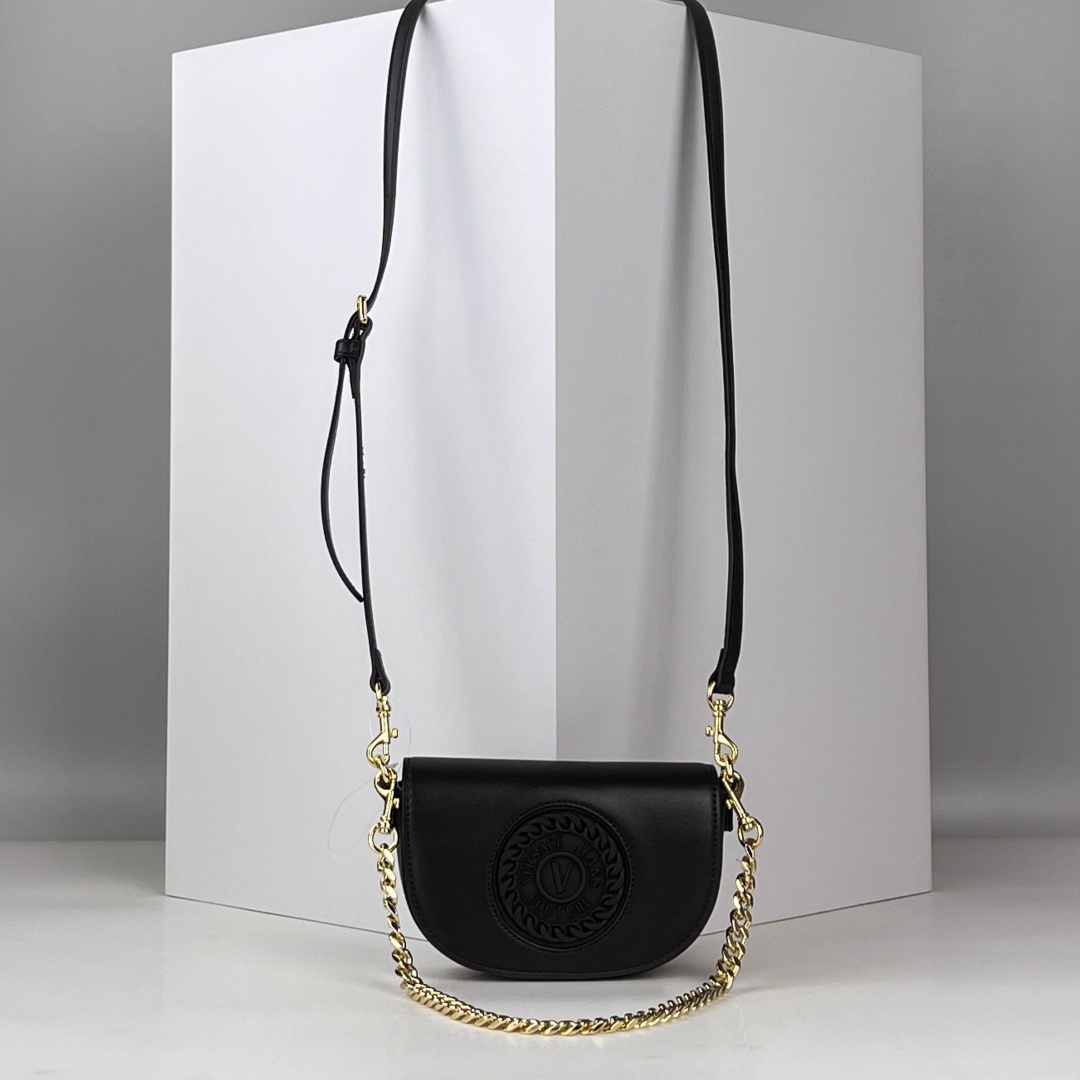Сумка кросс-боди Versace экокожа черный