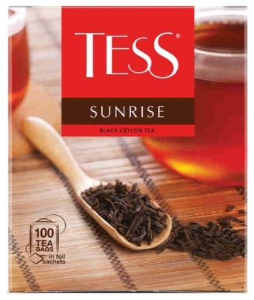 ЧАЙ TESS SUNRISE черный 100 пакетиков