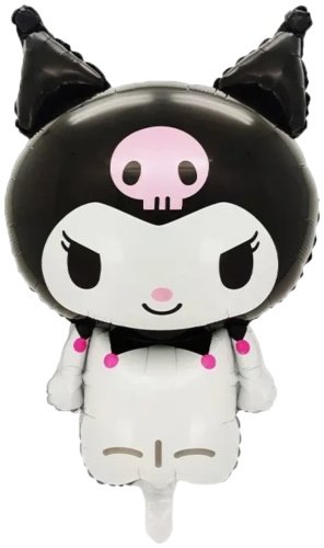 Воздушный шар Falali Kuromi 1 шт, белый, черный