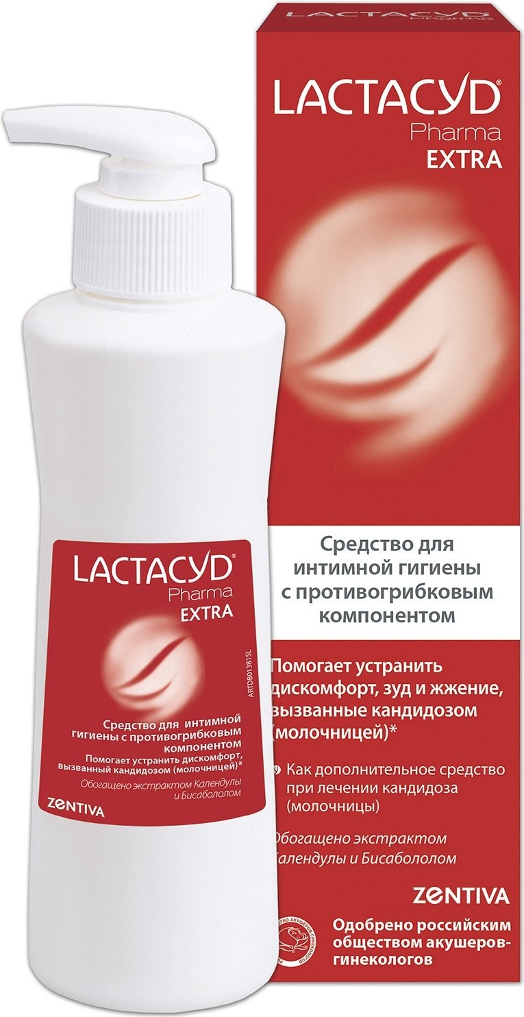 LACTACYD Extra с противогрибковым компонентом гель для интимной гигиены 250 мл
