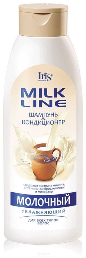 Iris cosmetic Milk Line Молочный увлажняющий шампунь 500 мл
