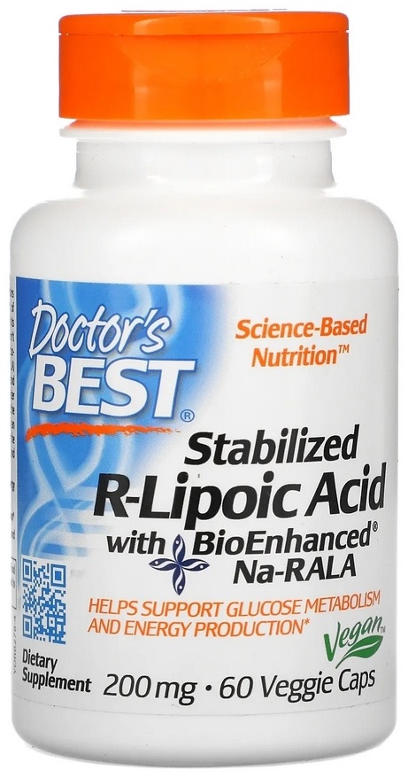 Купить Doctor's Best Stabilized R-lipoic Acid With BioEnhanced Na-RALA ...