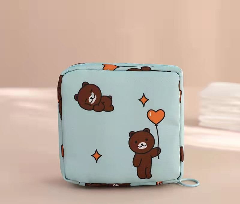 Косметичка полиэстер синий 12X12 см