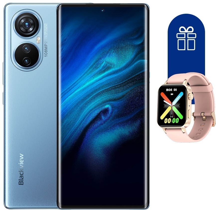 Смартфон Blackview A200 Pro 12 ГБ/256 ГБ голубой + подарок