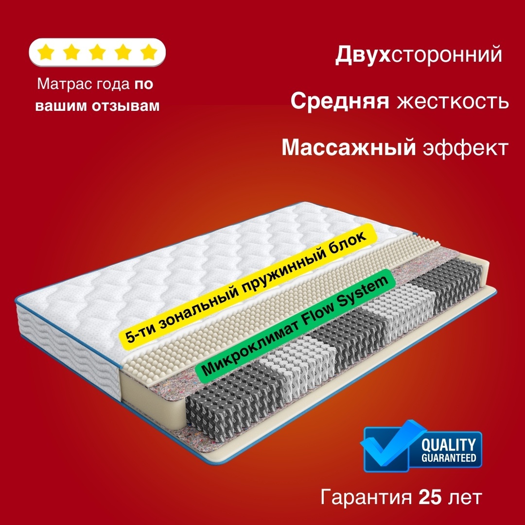 Купить Матрас Hilding Anders Flagman 3.0, 180x200x24 см, чехол трикотаж ...