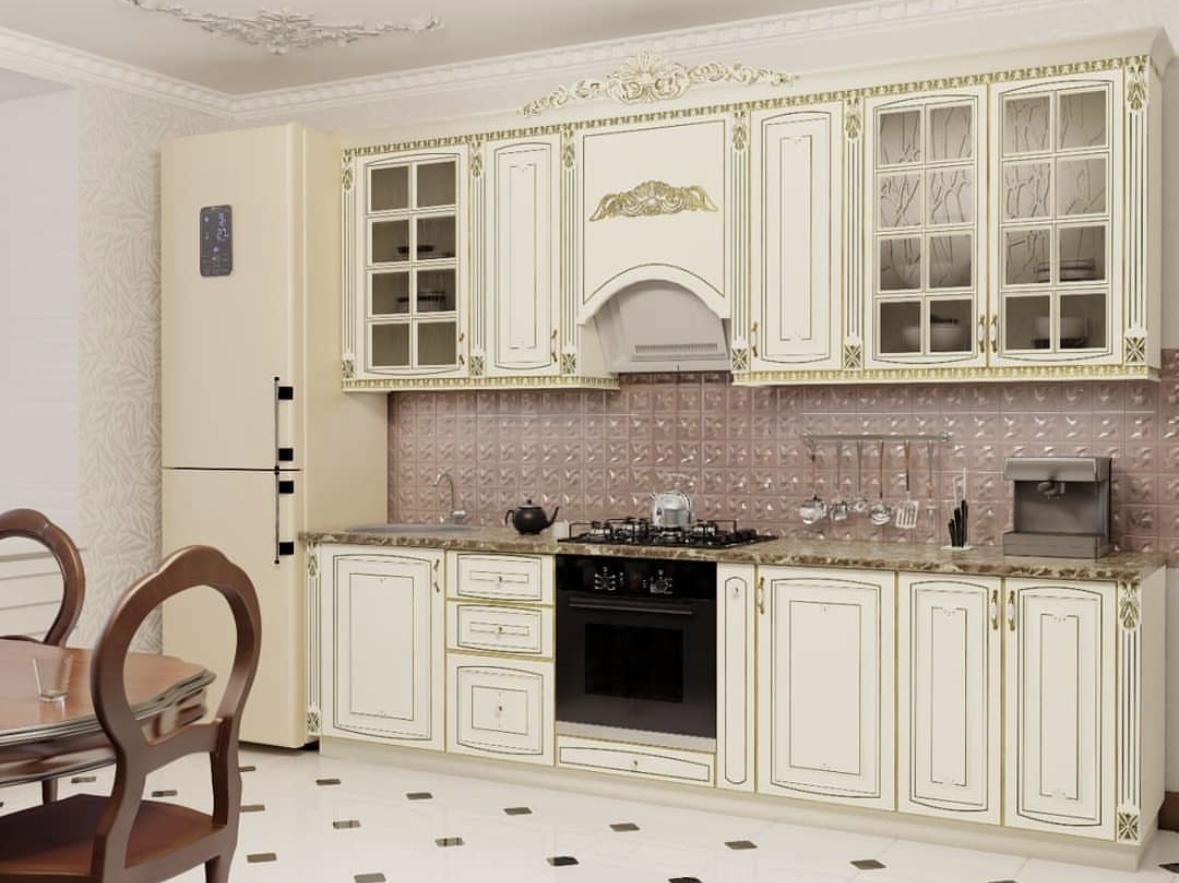 Купить Кухонный гарнитур JMD Арина 3м, 300x60x250 см, бежевый в Алматы ...