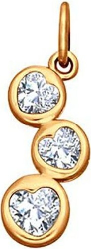 Подвеска kari jewelry 53909090 вес 1.1 г серебро, фианит