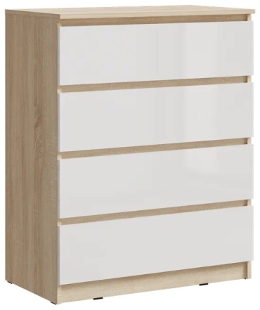 Комод МИФ Челси, 80.20x33x76.8 см, белый, бежевый