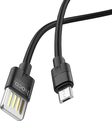 Кабель Hoco USB 2.0 (M), micro-USB 2.0 (M), 1.2 м, черный