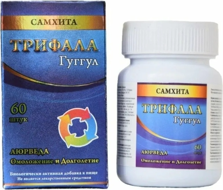 Купить Samhita Трифала Гуггул таблетки 60 шт в кредит в Алматы – Kaspi ...