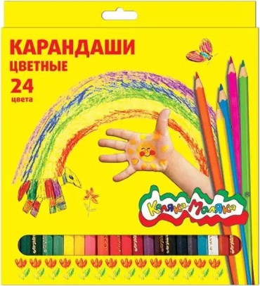 Цветной карандаш Каляка-Маляка форма трехгранная 24 шт