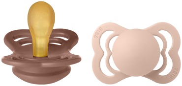 Набор пустышек BIBS Supreme Latex: Woodchuck, Blush 0+ месяцев