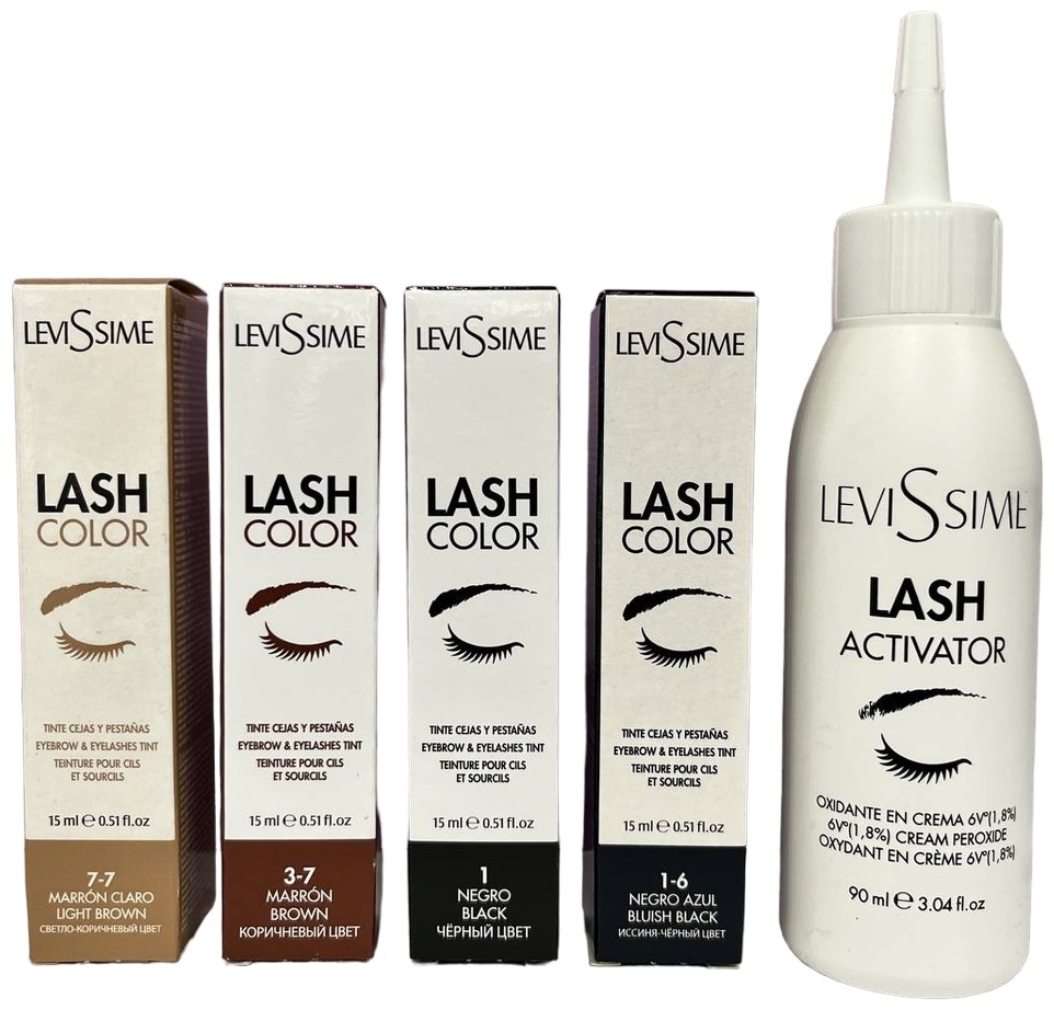 LEVISSIME Lash Color Activator 1.8% краска, оксид для краски 7-7,1,1-6,3-7 4х15 мл