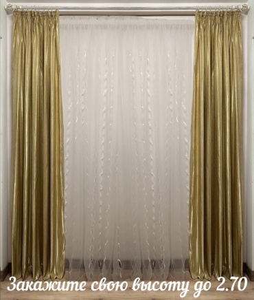 Комплект Renaissance 250x270 см 2 шт, атлас, золотистый