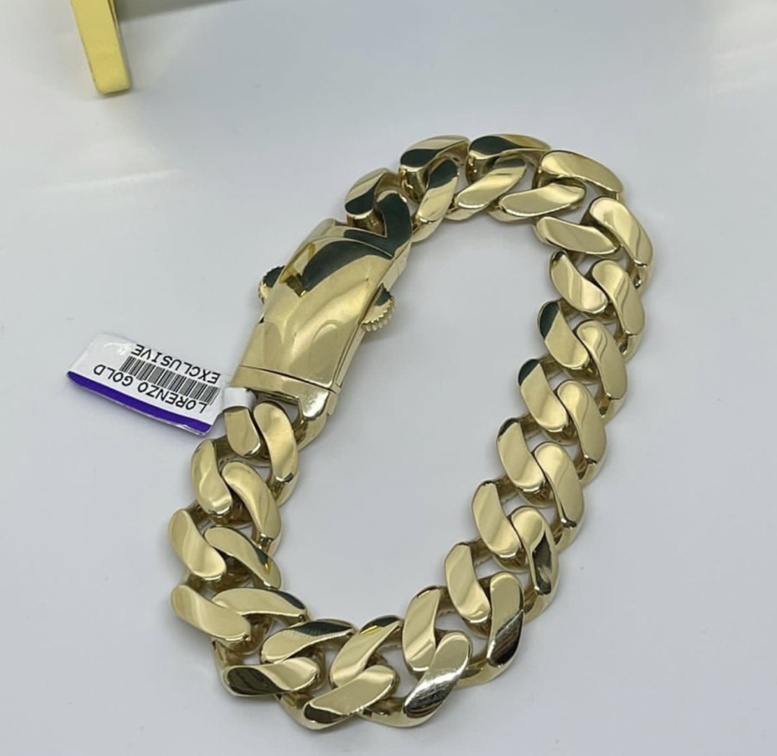 Ali Gold 0025 длина 20 см, вес 21.6 г золото, плетение панцирное