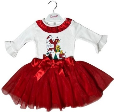 Боди Lyra kids белый, красный