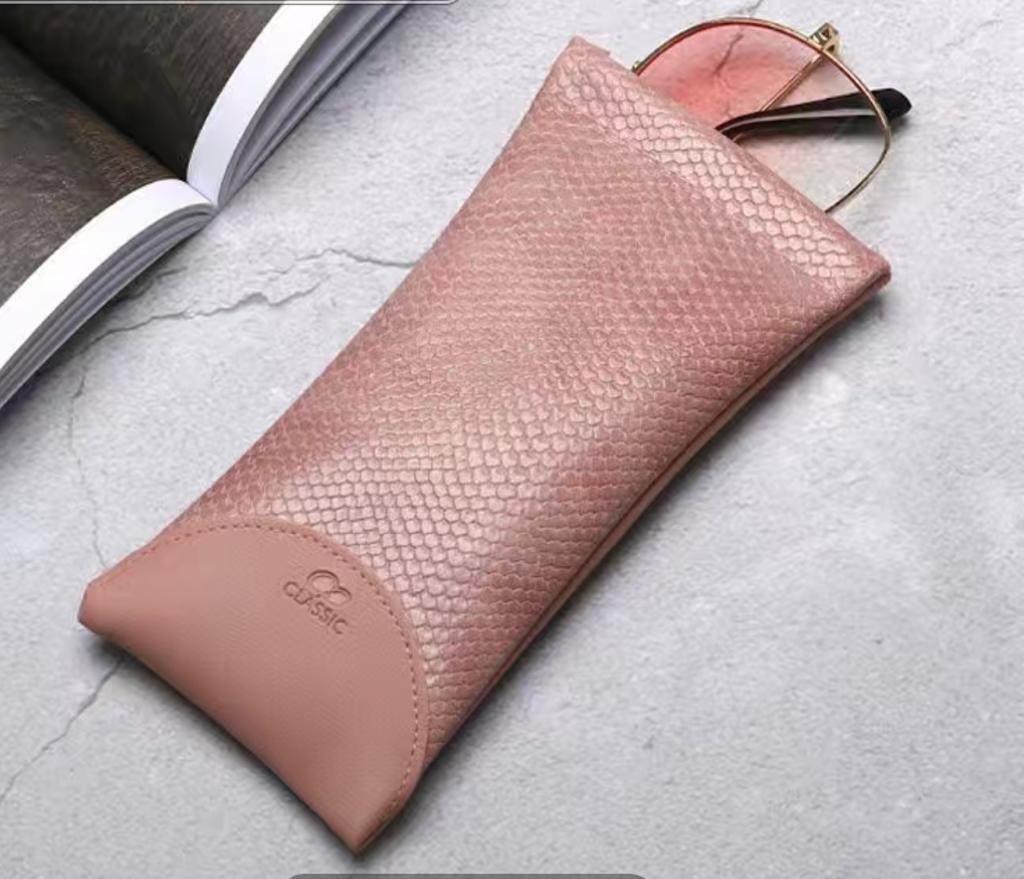 Мягкий футляр искусственная кожа, 17.5 x 8.5 см розовый