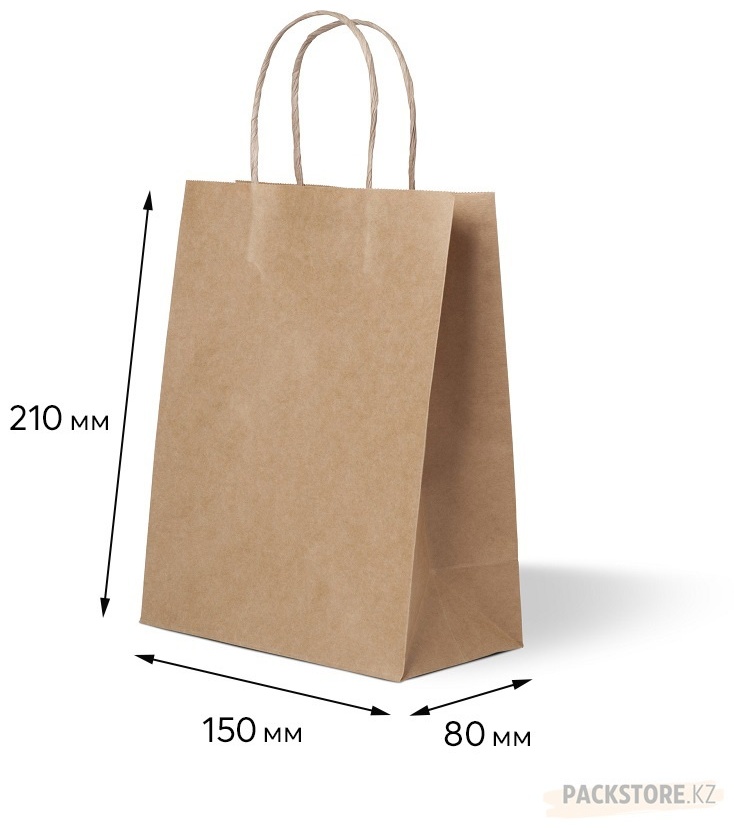 Крафт-пакет Navi Gift 18267 крафт-бумага 21 см 6 шт