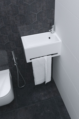Раковина 1Marka Tiny XS MINI R K0000033517 подвесная прямоугольная 40х22 см, фаянс