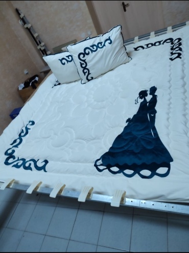 Комплект корпе с подушками 220x200 см, синтепон, белый