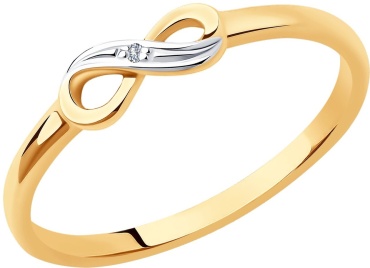 LUXOR JEWELRY LUXOR 1011995_16,5_0,99 размер 16.5 вес 0.99 г золото, бриллиант