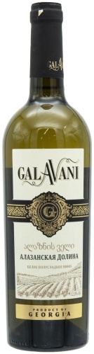 Вино Galavani Алазанская долина полусладкое белое 12% 0.75 л