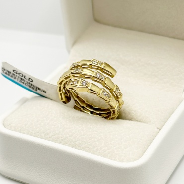Ali Gold R3407 размер 17.5 вес 4.51 г золото, фианит