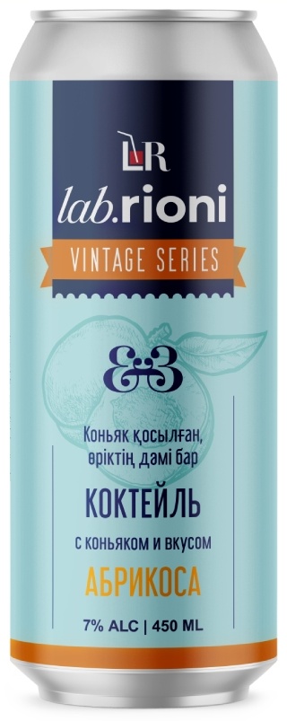 Lab.rioni Vintage Series коктейль с коньяком и вкусом абрикоса 7% 0.45 л