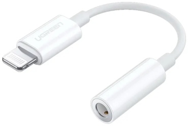Переходник Ugreen 3.5 мм jack (F), Lightning (M), , 30759 белый