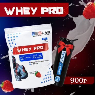 GSS LAB Whey Pro клубника 900 г