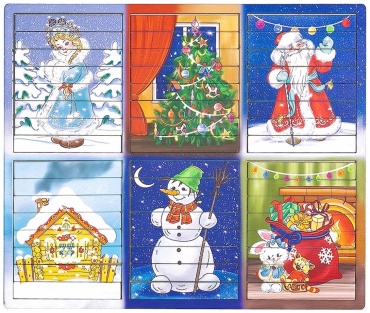 Smile Decor Новогодние пазлы из палочек П234 48 деталей