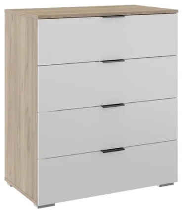 Комод RINNER Осло, 80x46x93 см, белый, коричневый