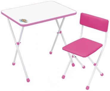 Nika КНД1Р комплект, 60x45x58 см, металл, фанера, розовый, белый