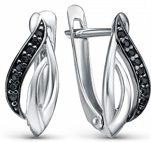 Серьги Lucente Silver 11-0955.0010 вес 1.51 г серебро, фианит