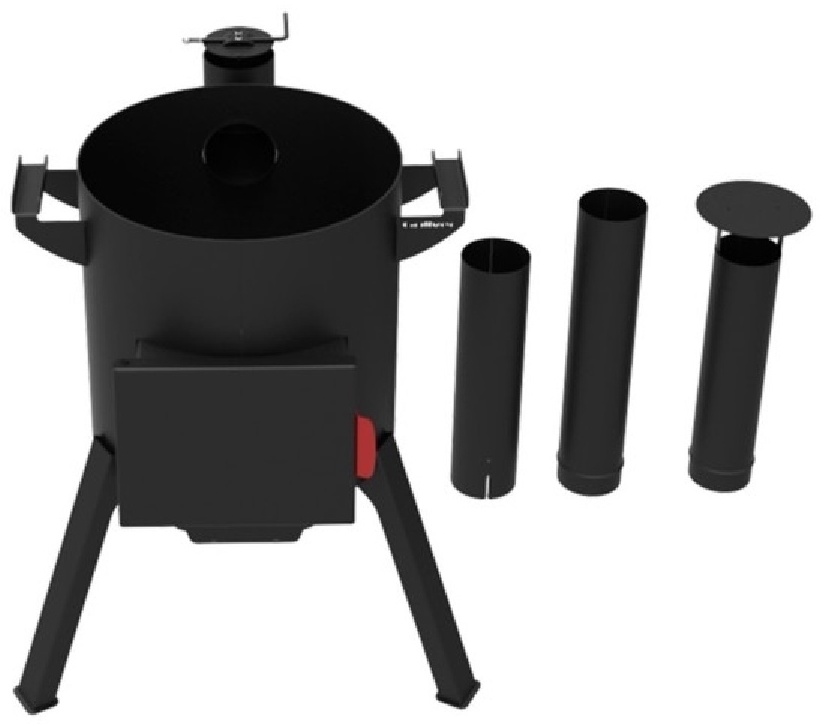 Мангал разборный Grillver 59.3x59.3x200 см, чугун
