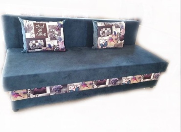 Тахта Divan.kz Тахта R654258Fl, 185х60 см, обивка ткань, черный